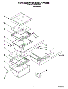 03 - Refrigerator Shelf Parts parts for Whirlpool Refrigerator ED5FVGXVS01 from AppliancePartsPros.com