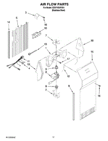 10 - Air Flow Parts parts for Whirlpool Refrigerator ED5FVGXVS01 from AppliancePartsPros.com