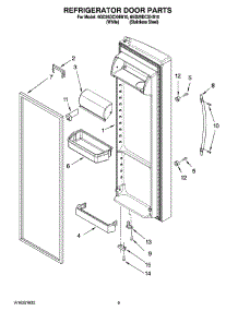 06 - Refrigerator Door Parts parts for Whirlpool Refrigerator 6GD25DCXHW10 from AppliancePartsPros.com