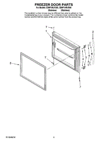 03 - Freezer Door Parts parts for Whirlpool Refrigerator EB9FVHRVS00 from AppliancePartsPros.com