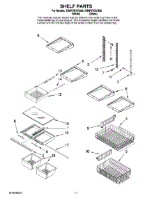 07 - Shelf Parts, Optional Parts parts for Whirlpool Refrigerator EB9FVHXVB00 from AppliancePartsPros.com