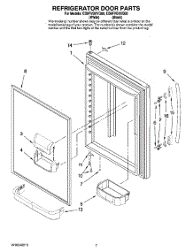 05 - Refrigerator Door Parts parts for Whirlpool Refrigerator EB9FVBXVB00 from AppliancePartsPros.com