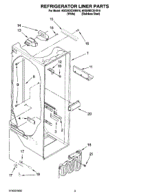 02 - Refrigerator Liner Parts parts for Whirlpool Refrigerator 6GD25DCXHS10 from AppliancePartsPros.com