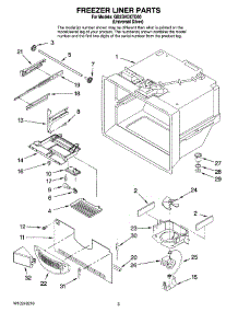 02 - Freezer Liner Parts parts for Whirlpool Refrigerator GB2SHDXTD00 from AppliancePartsPros.com