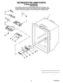 04 - Refrigerator Liner Parts parts for Whirlpool Refrigerator GB2SHDXTD00 from AppliancePartsPros.com