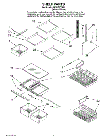 07 - Shelf Parts parts for Whirlpool Refrigerator GB2SHDXTD00 from AppliancePartsPros.com