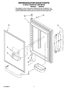 05 - Refrigerator Door Parts parts for Whirlpool Refrigerator EB9FVBLVS00 from AppliancePartsPros.com