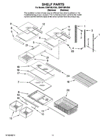 07 - Shelf Parts, Optional Parts parts for Whirlpool Refrigerator EB9FVBLVS00 from AppliancePartsPros.com