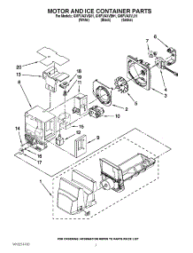 04 - Motor And Ice Container Parts parts for Whirlpool Refrigerator GI5FVAXVQ01 from AppliancePartsPros.com