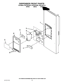 08 - Dispenser Front Parts parts for Whirlpool Refrigerator GI5FVAXVQ01 from AppliancePartsPros.com
