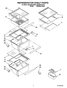 03 - Refrigerator Shelf Parts parts for Whirlpool Refrigerator 6GD25DCXHS10 from AppliancePartsPros.com