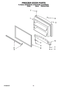 07 - Freezer Door Parts parts for Whirlpool Refrigerator G2IXEFMWS00 from AppliancePartsPros.com
