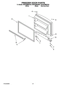07 - Freezer Door Parts, Optional Parts parts for Whirlpool Refrigerator W9RXEMMWQ00 from AppliancePartsPros.com