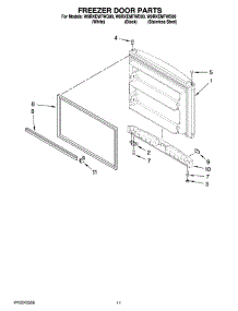 06 - Freezer Door Parts, Optional Parts parts for Whirlpool Refrigerator W9RXEMFWQ00 from AppliancePartsPros.com