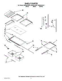 03 - Shelf Parts parts for Whirlpool Refrigerator GI5SVAXVQ01 from AppliancePartsPros.com