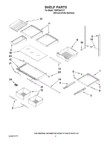 03 - Shelf Parts parts for Whirlpool Refrigerator 7GI5FSAXVY1 from AppliancePartsPros.com