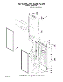 07 - Refrigerator Door Parts parts for Whirlpool Refrigerator 7GI5FSAXVY1 from AppliancePartsPros.com
