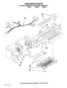 05 - Icemaker Parts parts for Whirlpool Refrigerator GI5SVAXVQ01 from AppliancePartsPros.com