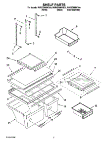 03 - Shelf Parts parts for Whirlpool Refrigerator W9RXEMMWB00 from AppliancePartsPros.com