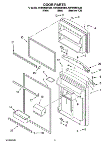 02 - Door Parts parts for Whirlpool Refrigerator W2RXNMMWQ00 from AppliancePartsPros.com