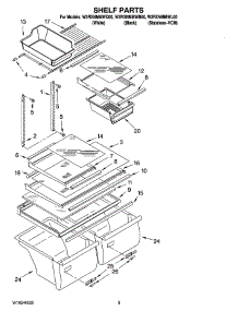 05 - Shelf Parts parts for Whirlpool Refrigerator W2RXNMMWQ00 from AppliancePartsPros.com