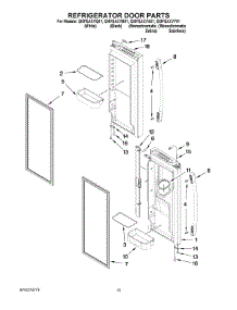 07 - Refrigerator Door Parts parts for Whirlpool Refrigerator GI0FSAXVA01 from AppliancePartsPros.com