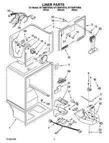 03 - Liner Parts parts for Whirlpool Refrigerator W1TXNMFWT00 from AppliancePartsPros.com
