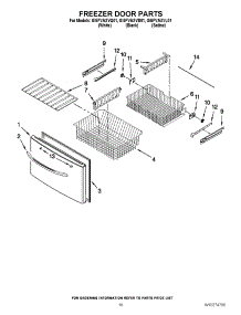 09 - Freezer Door Parts parts for Whirlpool Refrigerator GI5FVAXVL01 from AppliancePartsPros.com