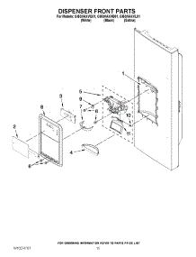 08 - Dispenser Front Parts parts for Whirlpool Refrigerator GI5SVAXVB01 from AppliancePartsPros.com