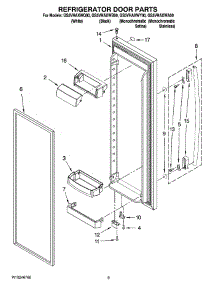 06 - Refrigerator Door Parts parts for Whirlpool Refrigerator GS5VHAXWQ00 from AppliancePartsPros.com
