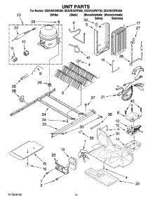 09 - Unit Parts parts for Whirlpool Refrigerator GS5VHAXWA00 from AppliancePartsPros.com