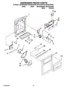 08 - Dispenser Front Parts parts for Whirlpool Refrigerator GS5VHAXWB00 from AppliancePartsPros.com