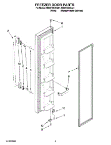 07 - Freezer Door Parts parts for Whirlpool Refrigerator 6ED2FHKXVA01 from AppliancePartsPros.com