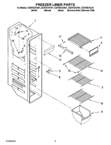 04 - Freezer Liner Parts parts for Whirlpool Refrigerator ED5FHEXVL01 from AppliancePartsPros.com