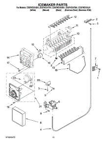 12 - Icemaker Parts, Optional Parts (Not Included) parts for Whirlpool Refrigerator ED5FHEXVL01 from AppliancePartsPros.com