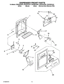 08 - Dispenser Front Parts parts for Whirlpool Refrigerator ED5FHEXVS01 from AppliancePartsPros.com