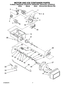 05 - Motor And Ice Container Parts parts for Whirlpool Refrigerator ED5FHEXVB01 from AppliancePartsPros.com