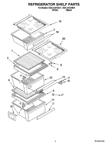 03 - Refrigerator Shelf Parts parts for Whirlpool Refrigerator ED5LVAXVB01 from AppliancePartsPros.com