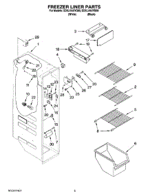 04 - Freezer Liner Parts parts for Whirlpool Refrigerator ED5LVAXVB01 from AppliancePartsPros.com
