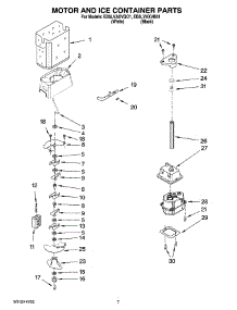 05 - Motor And Ice Container Parts parts for Whirlpool Refrigerator ED5LVAXVB01 from AppliancePartsPros.com