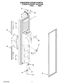 07 - Freezer Door Parts parts for Whirlpool Refrigerator ED5LVAXVB01 from AppliancePartsPros.com