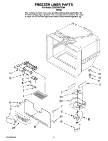 02 - Freezer Liner Parts parts for Whirlpool Refrigerator EB9SHKXVQ00 from AppliancePartsPros.com