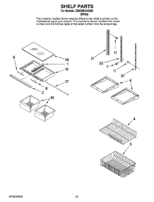 07 - Shelf Parts parts for Whirlpool Refrigerator EB9SHKXVQ00 from AppliancePartsPros.com