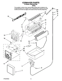 08 - Icemaker Parts, Optional Parts parts for Whirlpool Refrigerator EB9SHKXVQ00 from AppliancePartsPros.com