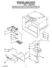 02 - Freezer Liner Parts parts for Whirlpool Refrigerator EB2SHKXVD00 from AppliancePartsPros.com