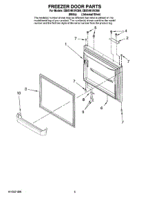 03 - Freezer Door Parts parts for Whirlpool Refrigerator EB2SHKXVQ00 from AppliancePartsPros.com