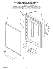 05 - Refrigerator Door Parts parts for Whirlpool Refrigerator EB2SHKXVQ00 from AppliancePartsPros.com