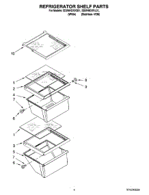 03 - Refrigerator Shelf Parts parts for Whirlpool Refrigerator ED2NHGXVQ01 from AppliancePartsPros.com