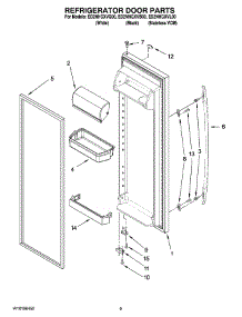 06 - Refrigerator Door Parts parts for Whirlpool Refrigerator ED2NHGXVQ00 from AppliancePartsPros.com
