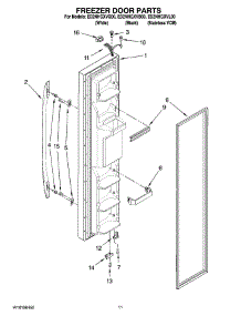 07 - Freezer Door Parts parts for Whirlpool Refrigerator ED2NHGXVQ00 from AppliancePartsPros.com